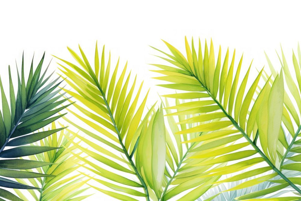 Coconut leaves backgrounds outdoors nature.