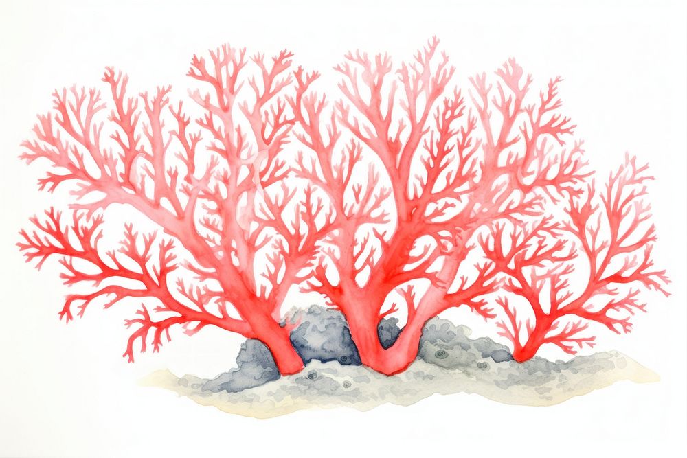 Coral outdoors drawing nature.