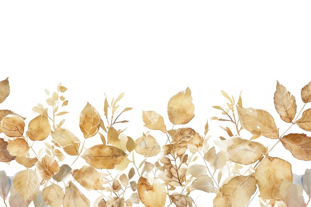 Gold color leaves backgrounds pattern plant.