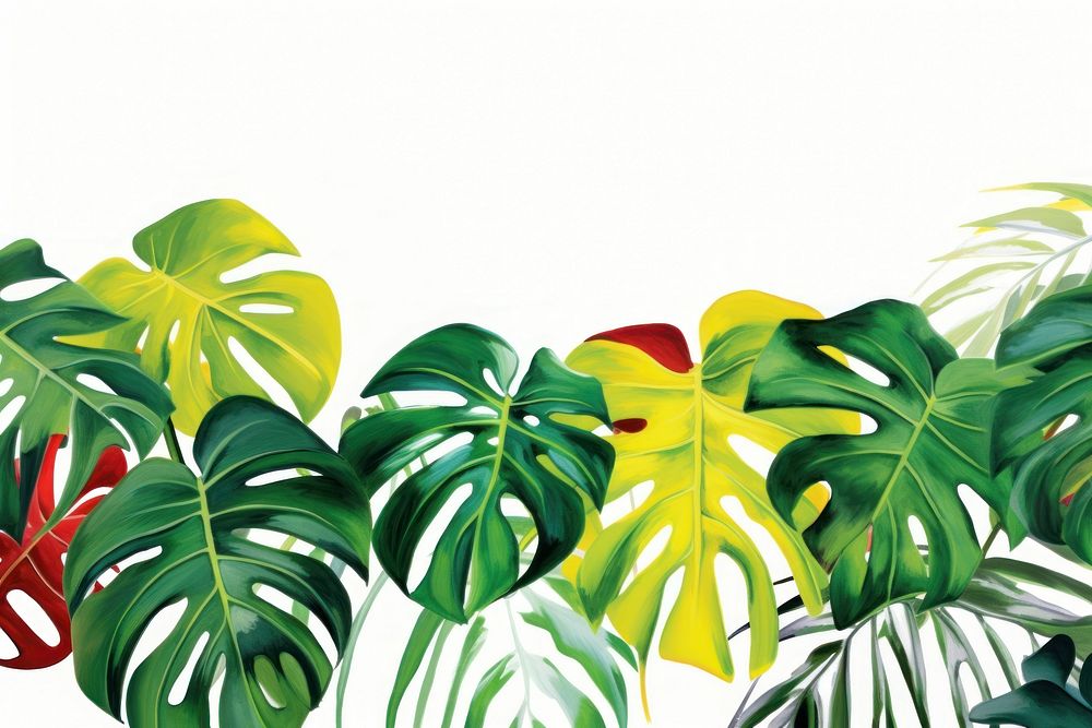 Monstera leaves backgrounds nature plant.