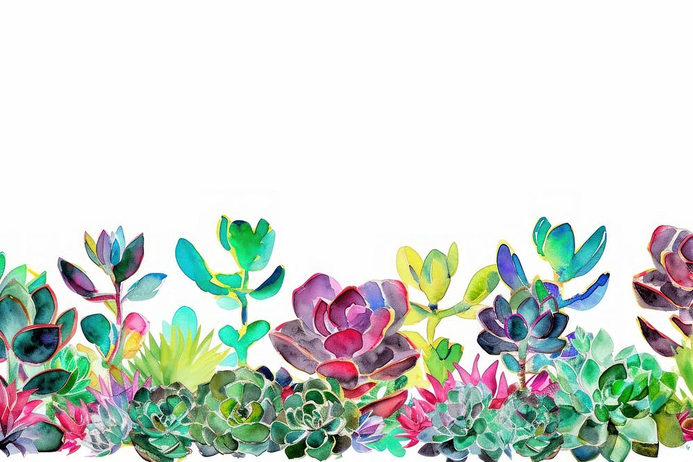 Succulents backgrounds outdoors pattern.