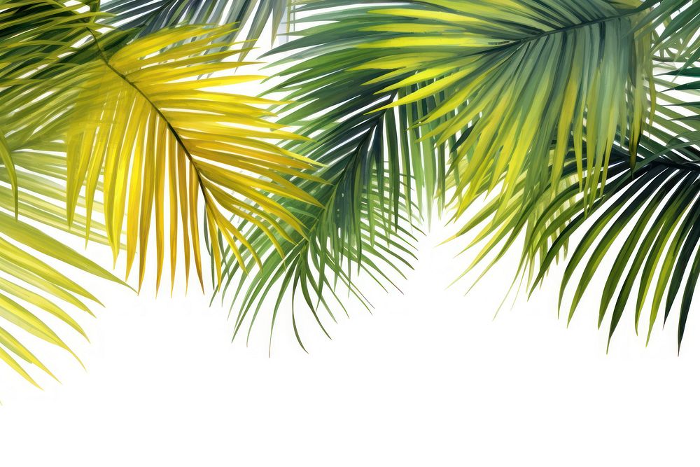 Palm leaves backgrounds sunlight outdoors.