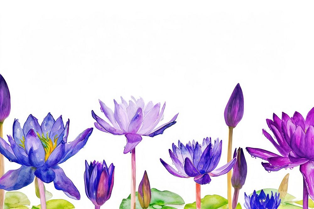 Purple water lily backgrounds outdoors flower.