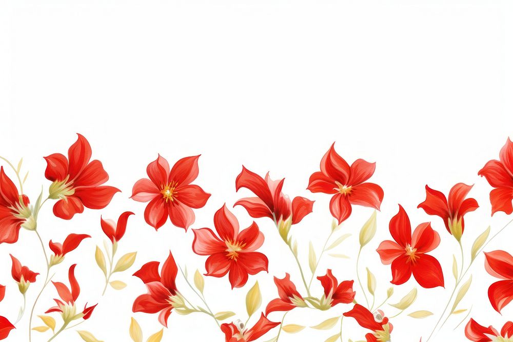 Red flowers backgrounds pattern petal.