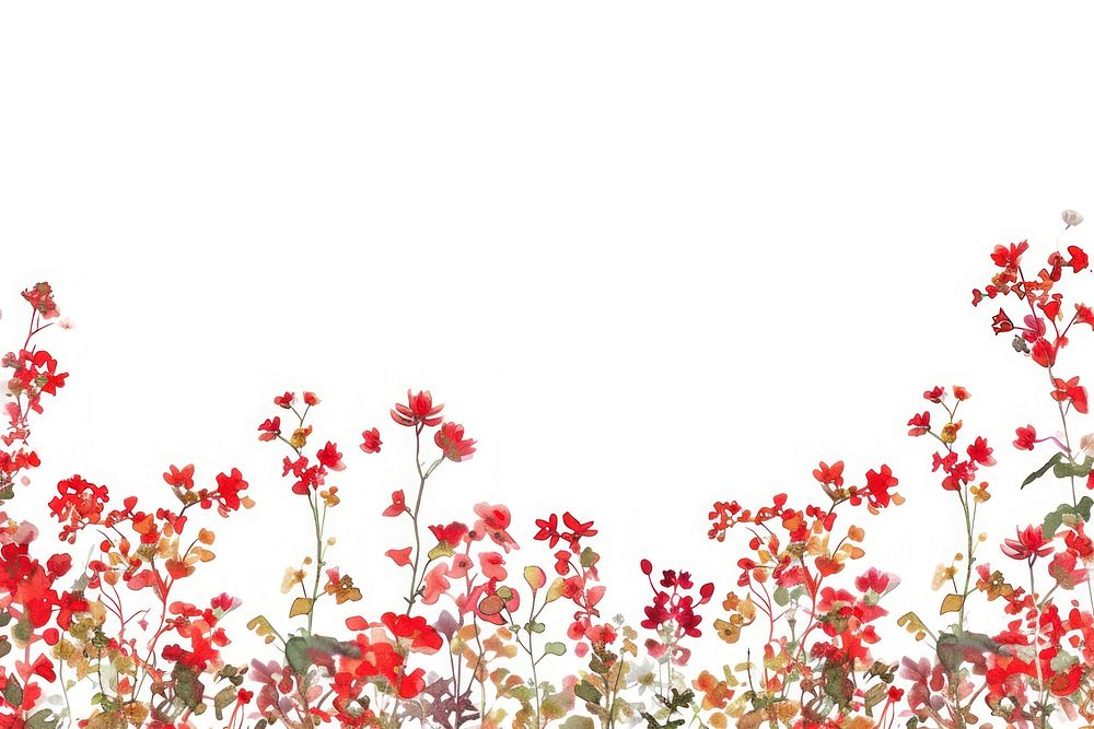 Red tiny flowers backgrounds outdoors pattern.