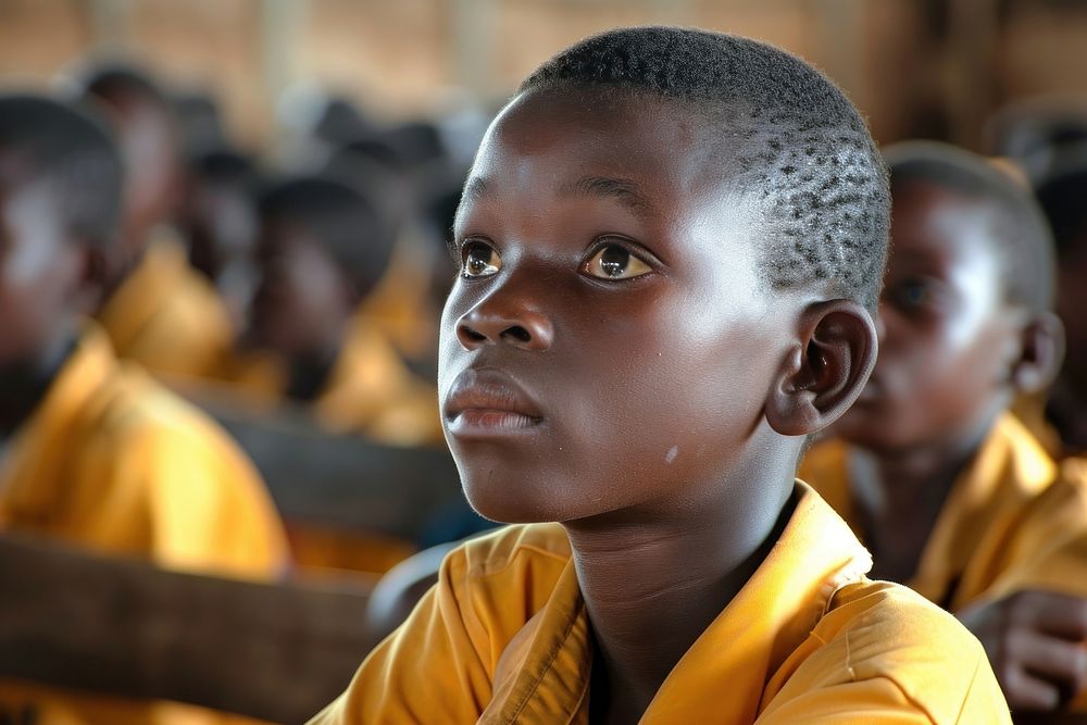 African teenager child education portrait.