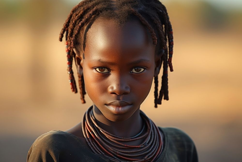 African kid skin dreadlocks hairstyle.