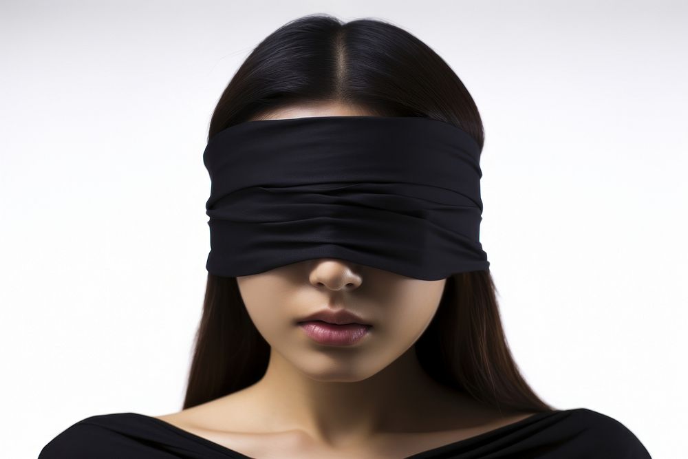Asia woman blindfold adult black accessories.