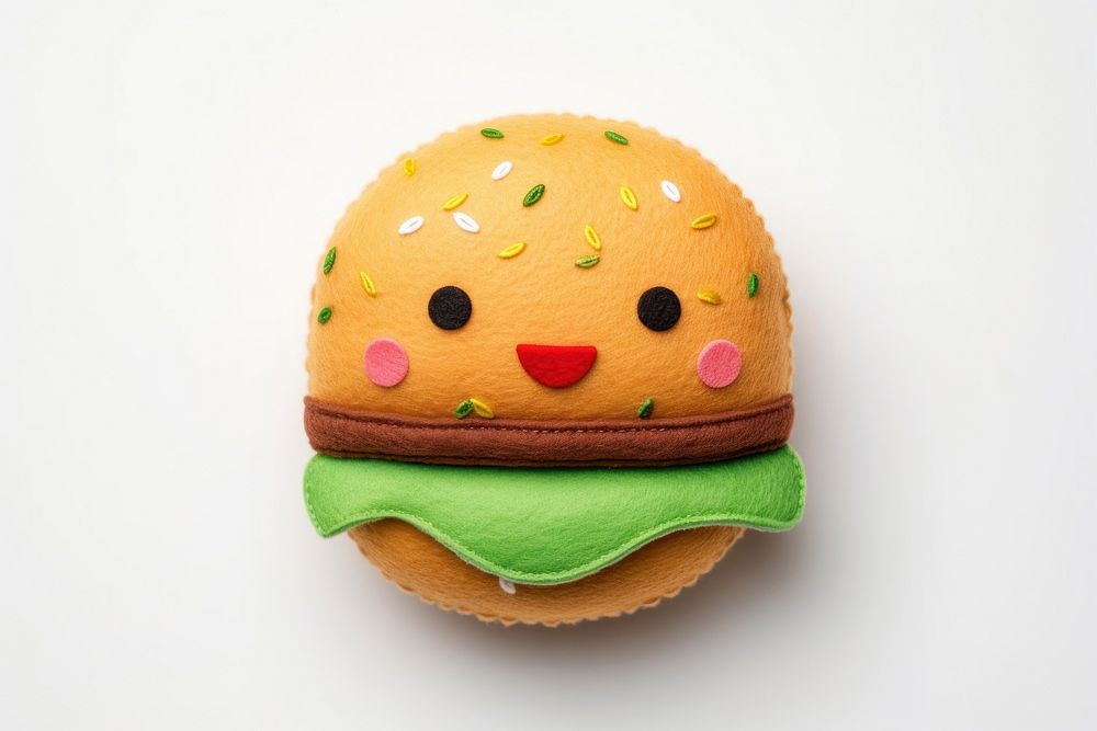 Hamburger plush food toy.