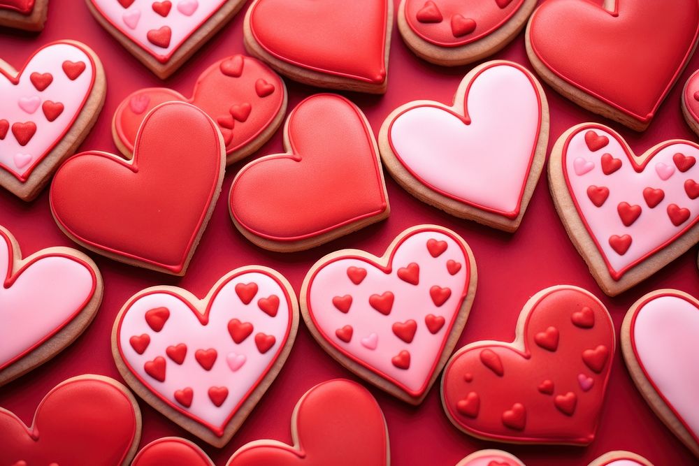 Heart cookies backgrounds celebration accessories. AI generated Image by rawpixel.