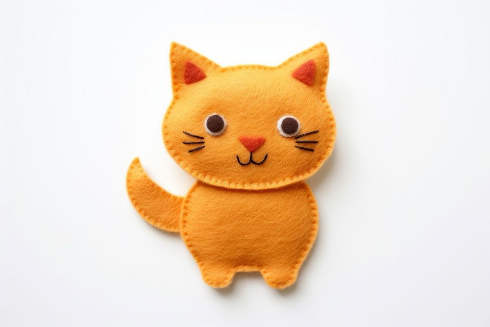 Orange cat mammal animal plush.