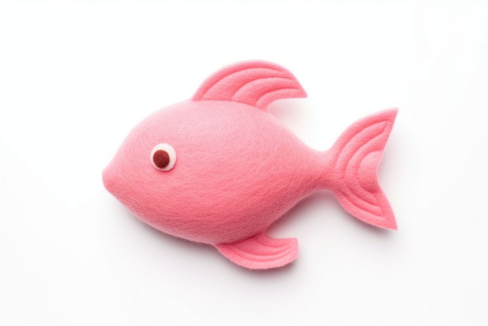 Pink fish animal plush toy.