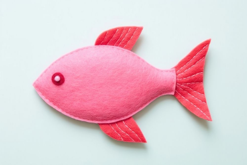 Pink fish animal white background creativity.