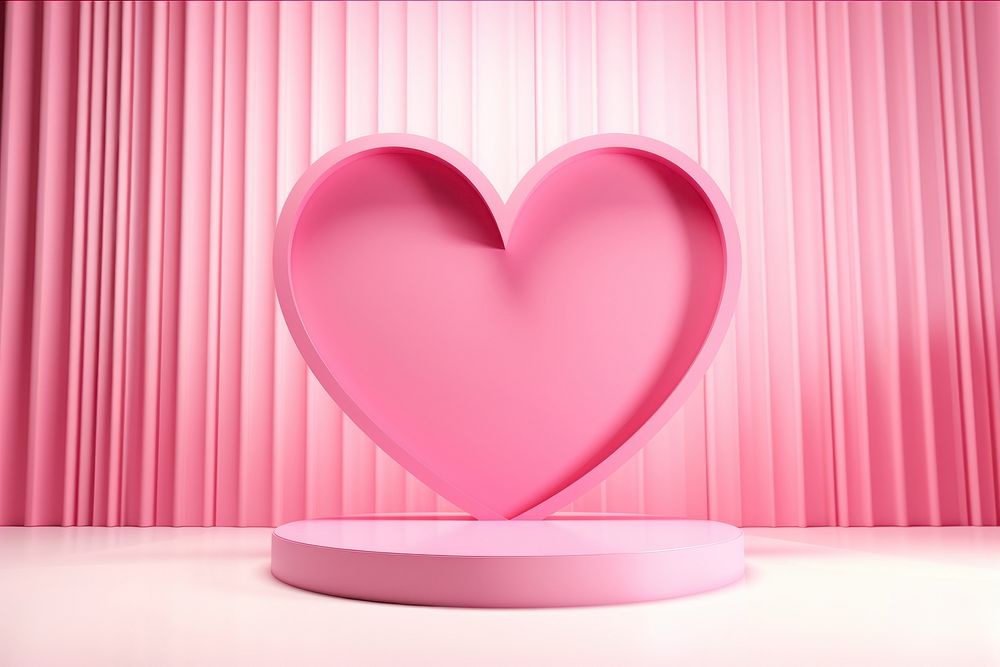 Pink simple heart passion purple yellow. AI generated Image by rawpixel.