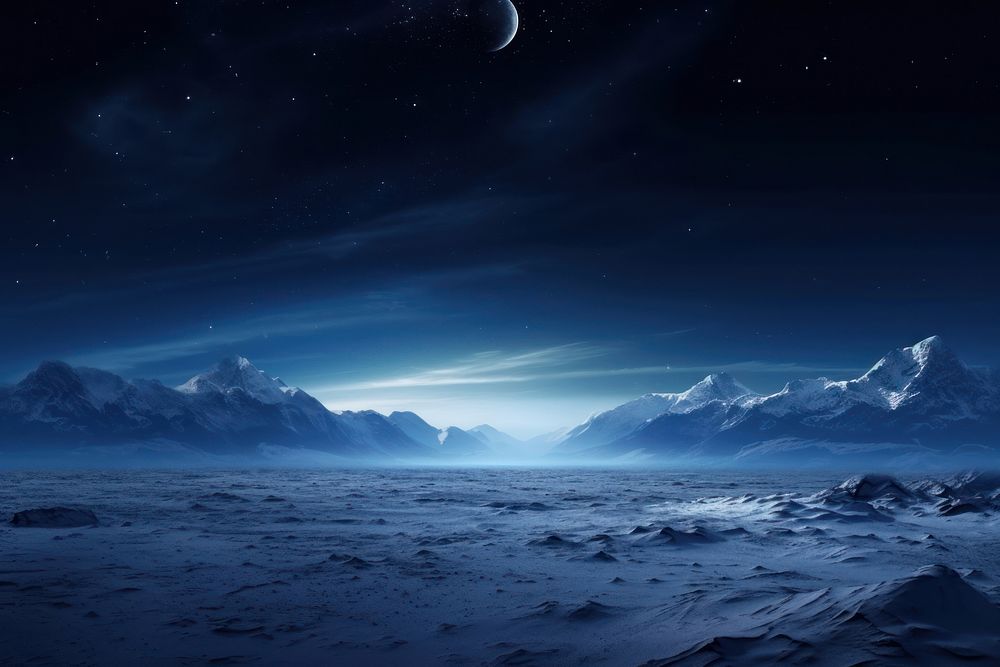 Night north pole scenery photo landscape outdoors horizon.
