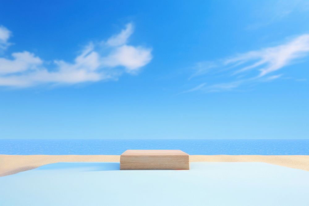 Sand and blue sky beach outdoors horizon.