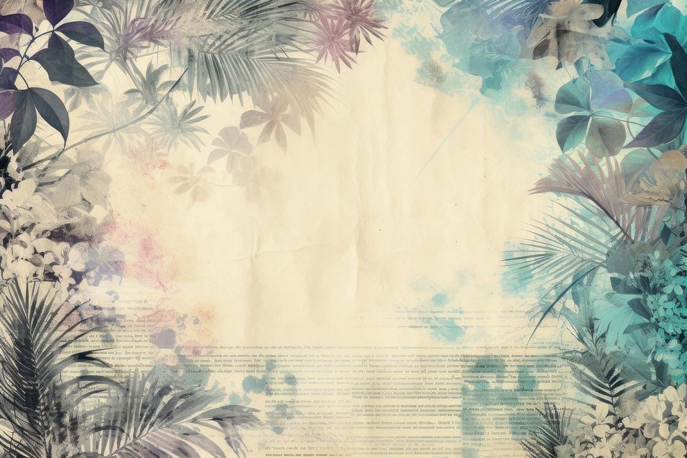 Palm leaves border backgrounds outdoors pattern.
