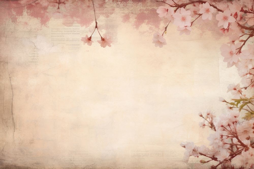 Cherry blossom border backgrounds flower plant.