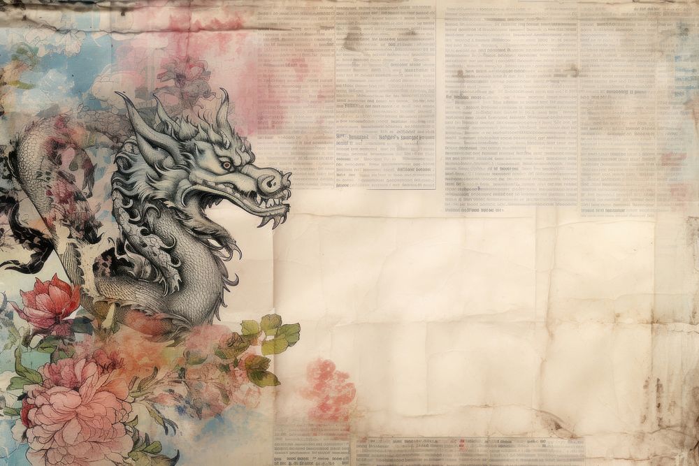 Chinese dragon border backgrounds painting paper.