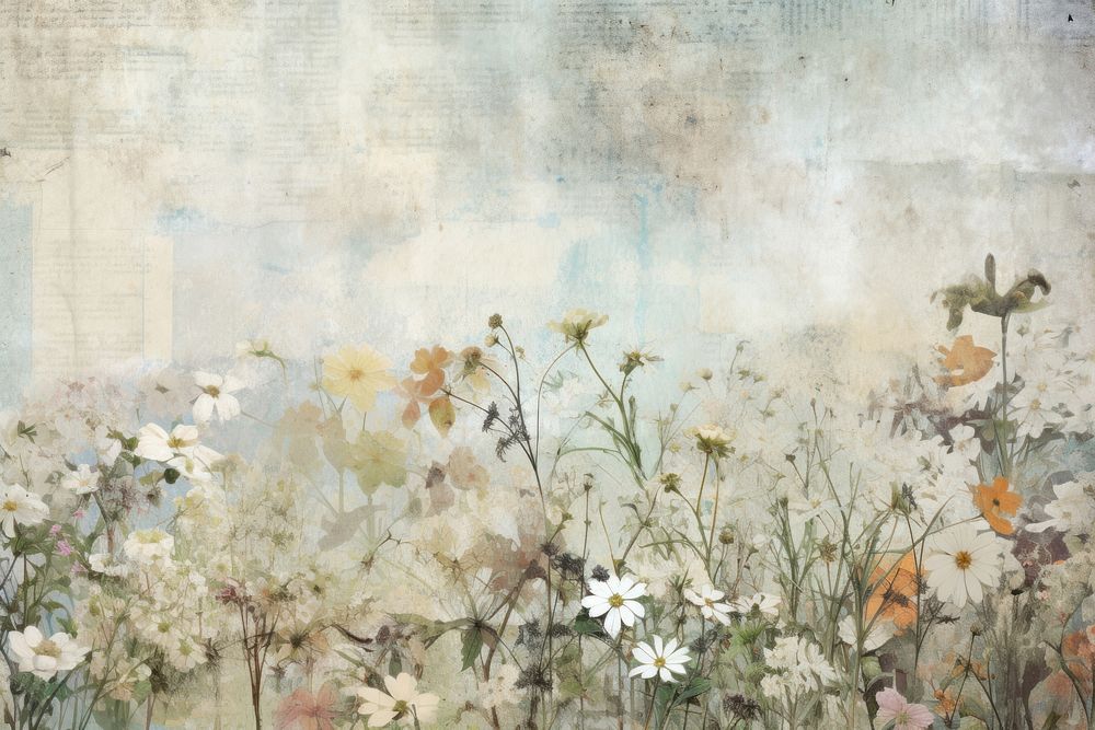 Wildflower border backgrounds painting plant.