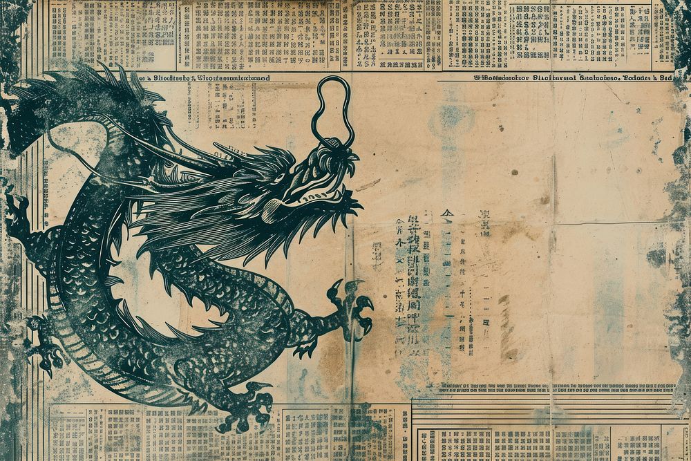 Chinese dragon border backgrounds animal paper.