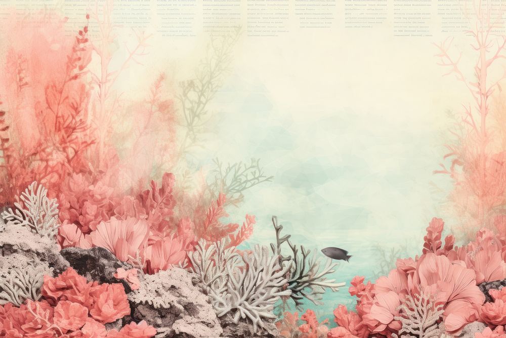 Coral underwater border backgrounds outdoors nature.