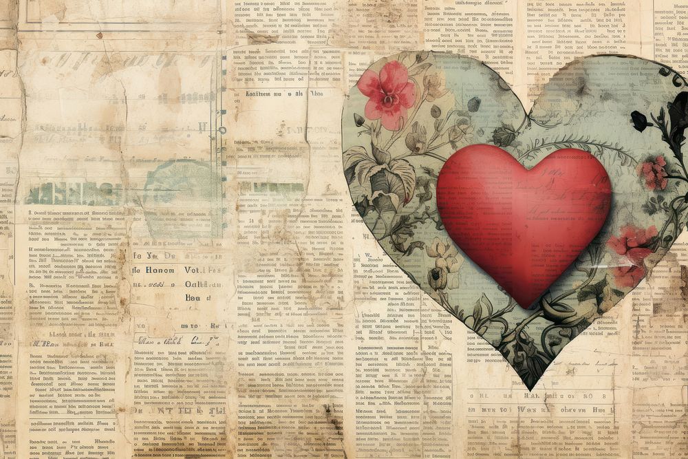 Broken Heart Border Backgrounds Newspaper Free Photo Illustration