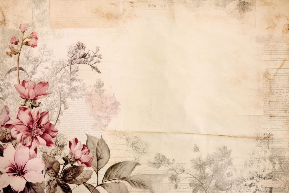 Antique objects border backgrounds pattern flower.