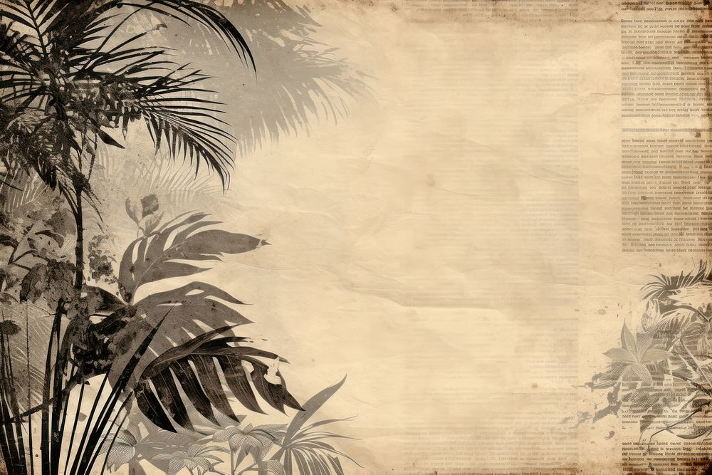 Palm leaves border backgrounds outdoors nature.
