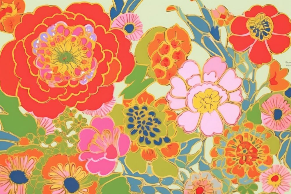 Flower illustration backgrounds pattern plant.