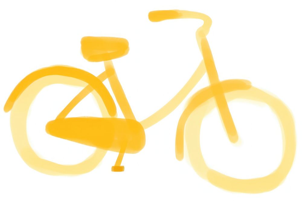Hand drawn a bike in kid illustration book style tricycle vehicle bicycle.