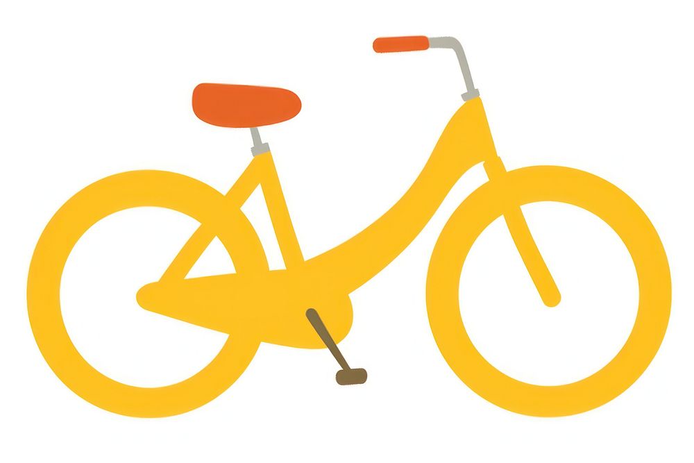 Hand drawn a bike in kid illustration book style vehicle bicycle transportation.