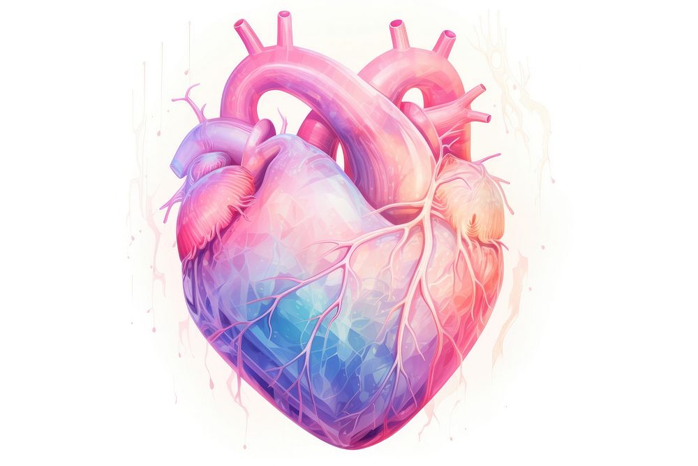 Heart organ white background creativity science.