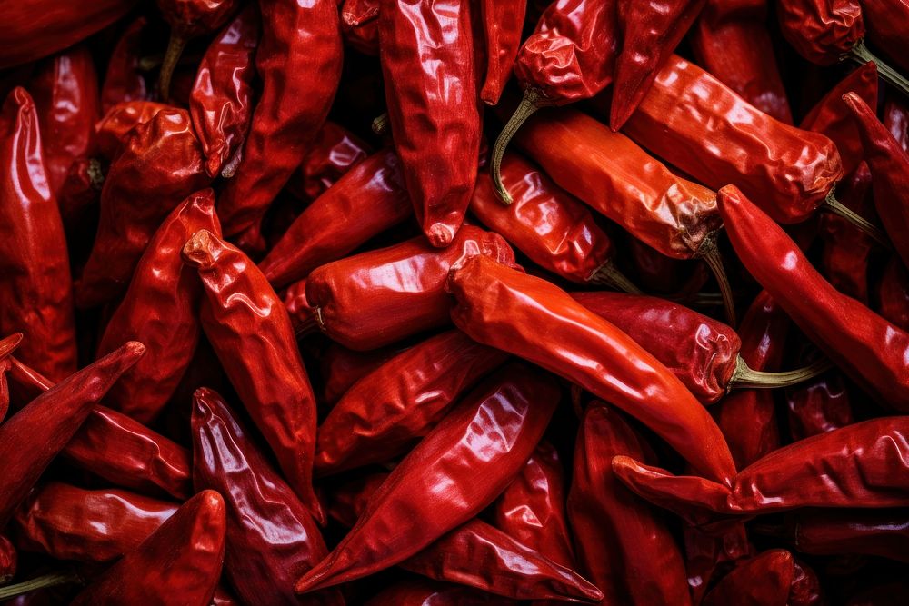 Dried red chilli-pepper food vegetable market.