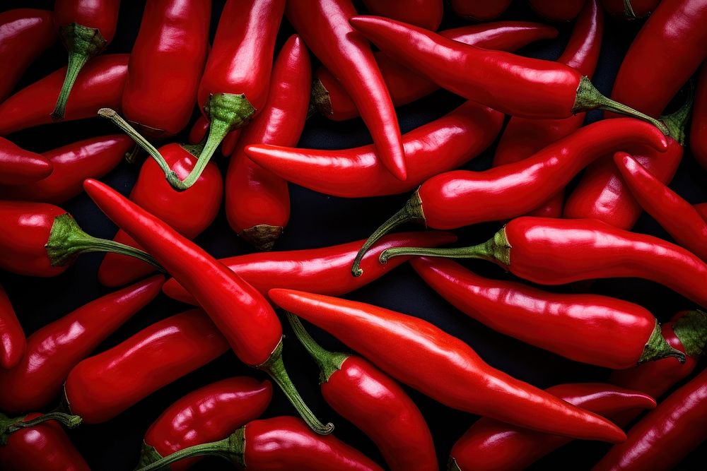 Close-up red chilli-pepper food vegetable market.