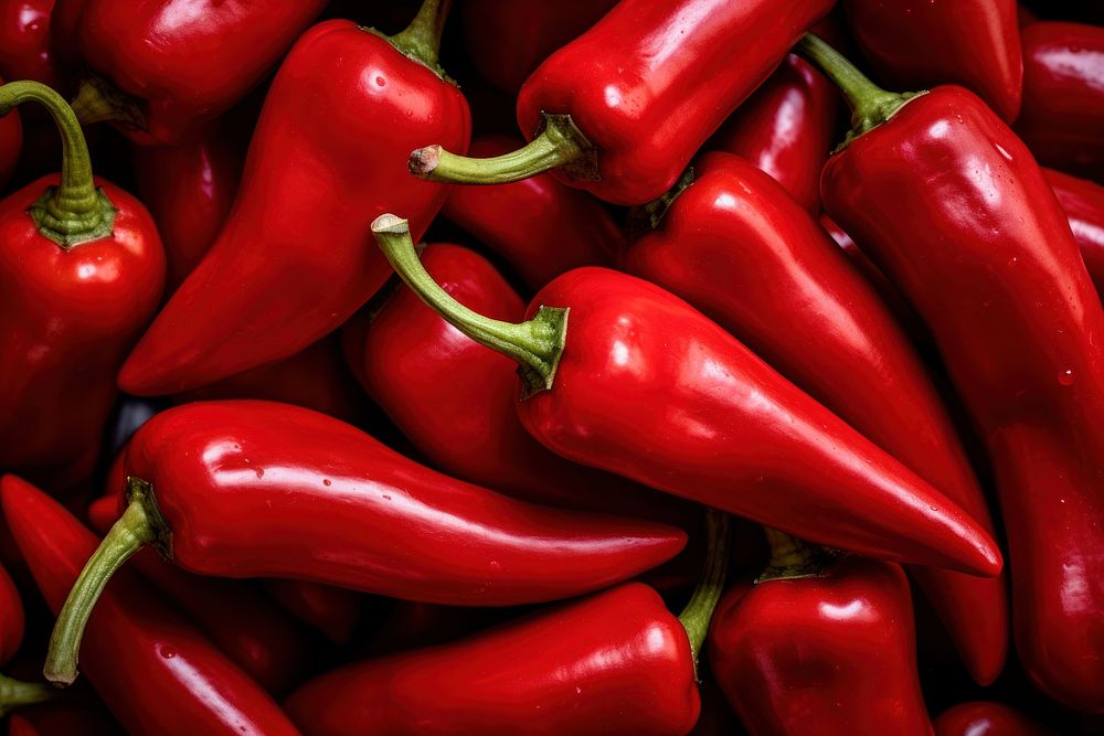 Close-up red chilli-pepper food vegetable market.