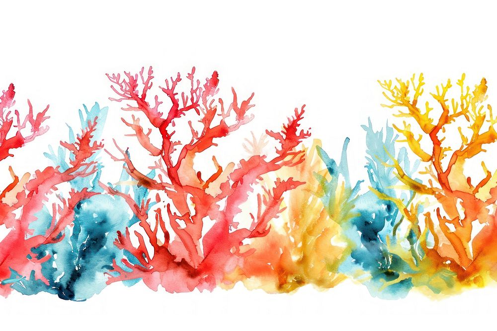 Corals nature painting outdoors.