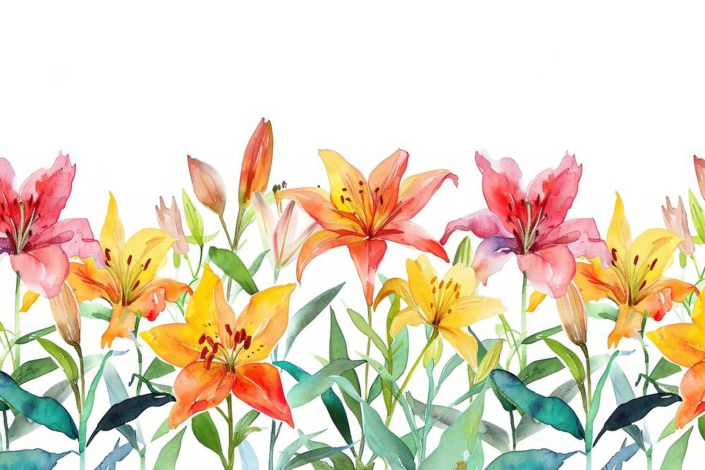 Lily border backgrounds flower nature.