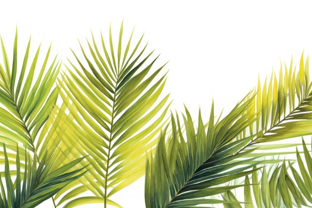 Palm leaves nature backgrounds sunlight.
