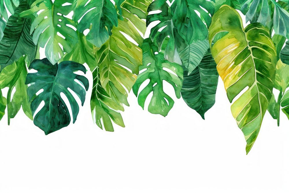 Tropical leaves nature backgrounds plant.