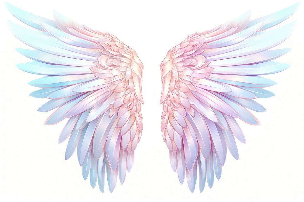 Wings angel white background creativity.