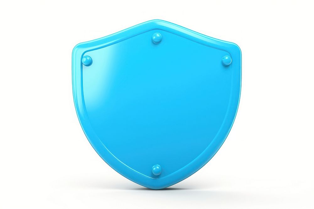 Circle shield shape blue.