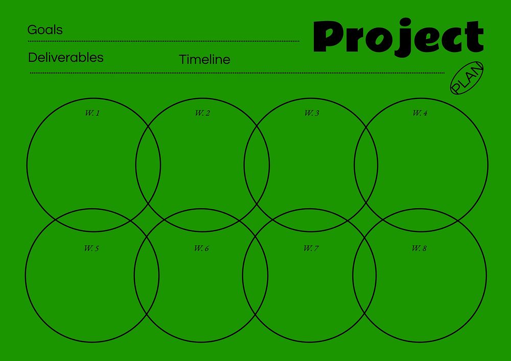 Project plan planner template design