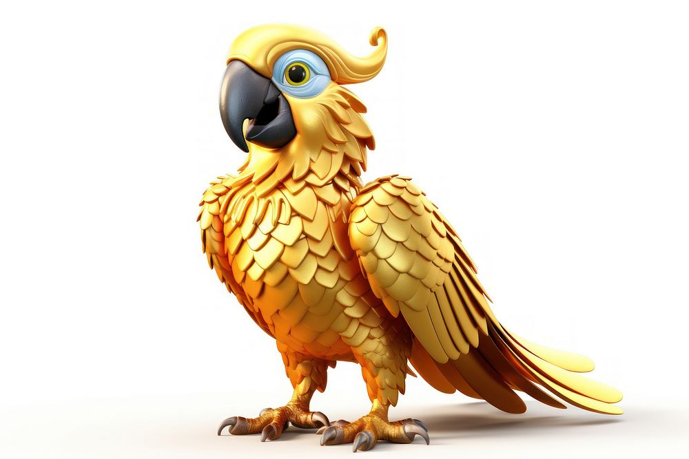 Cartoon animal parrot bird.