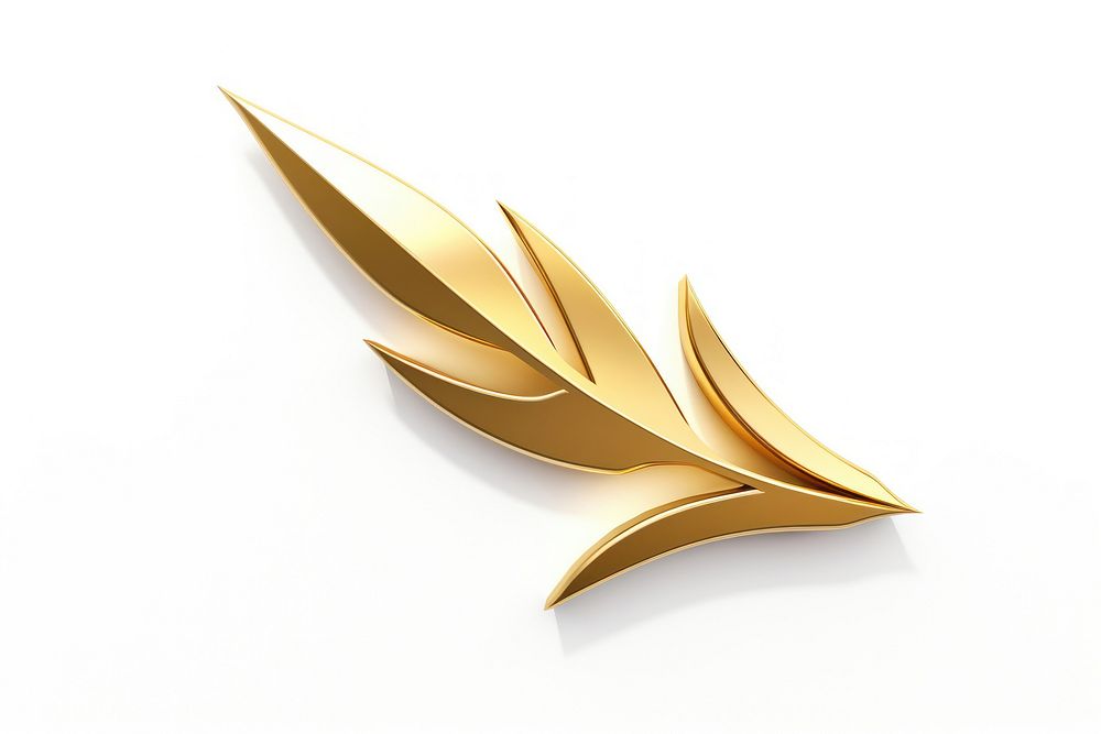 Gold logo white background accessories.