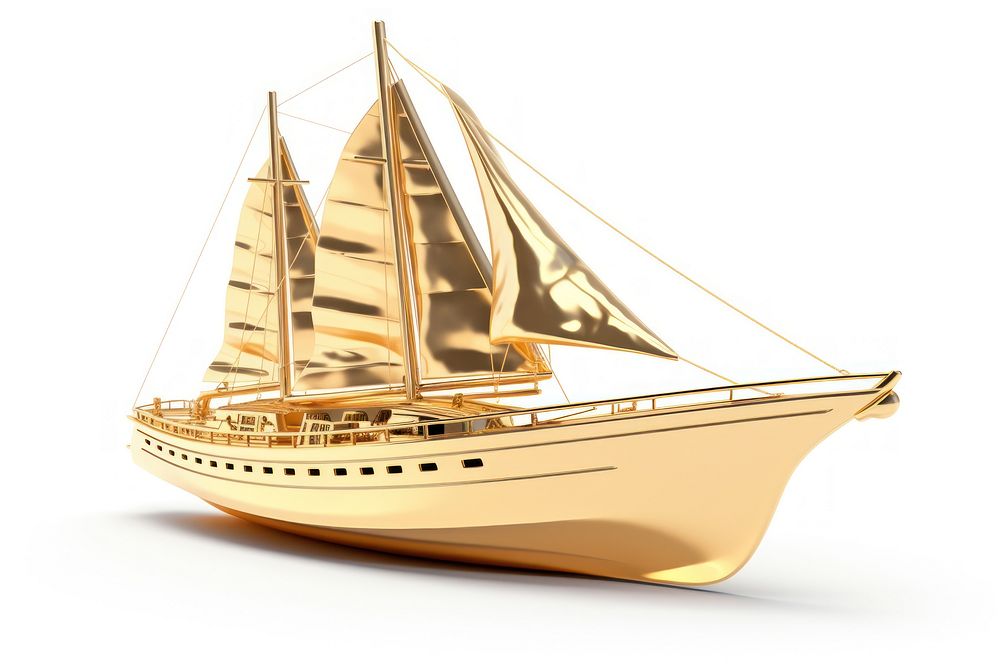 Sailboat vehicle yacht gold.