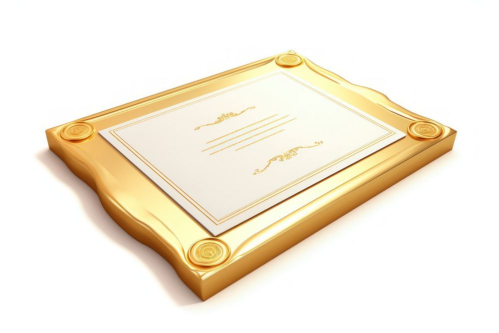 Gold white background accessories rectangle.