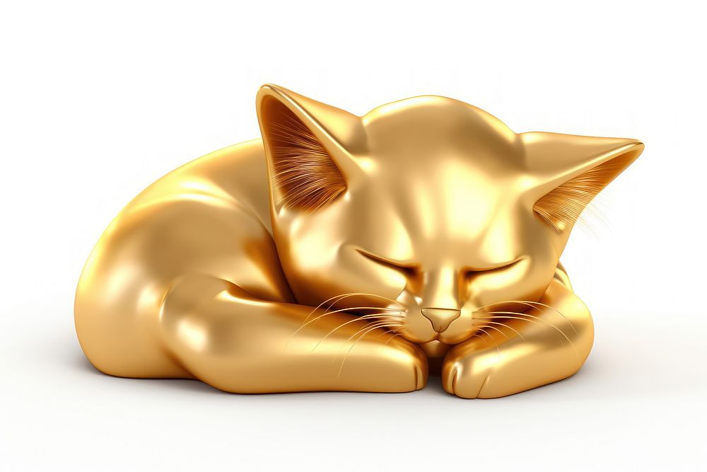 Gold sleeping mammal animal.