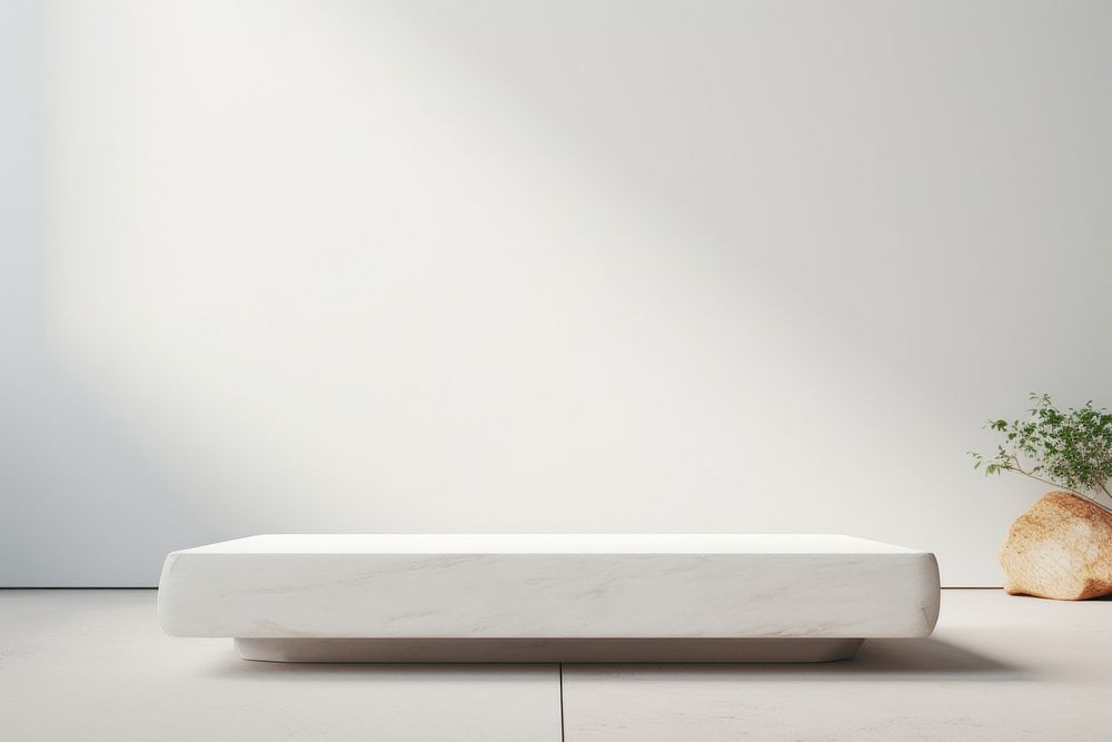 Podium furniture bathtub white. AI generated Image by rawpixel.