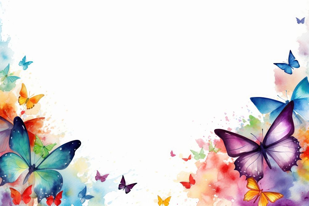 Painting butterfly border outdoors pattern nature.